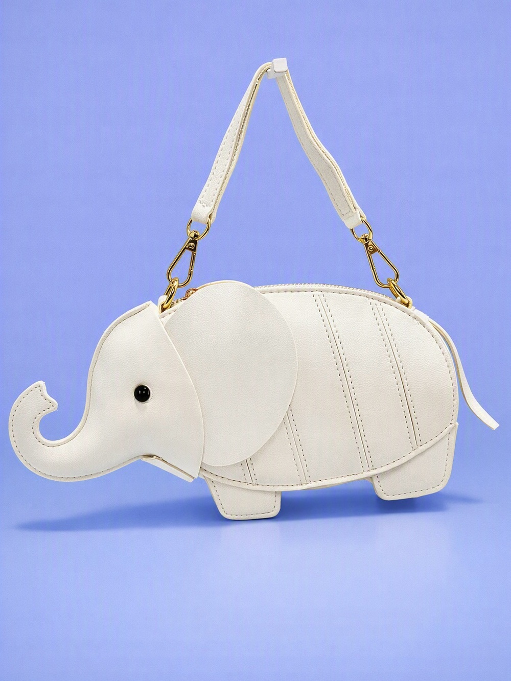 Charming White Elephant-Shaped Shoulder Bag